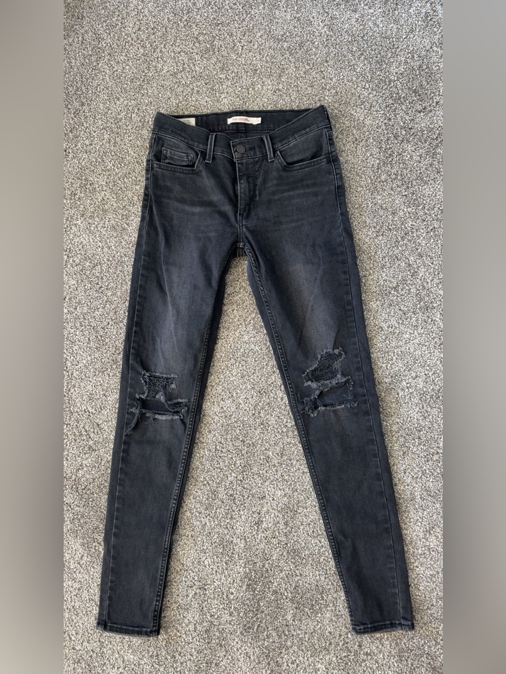 Levi's Black Ripped Skinny Jeans
